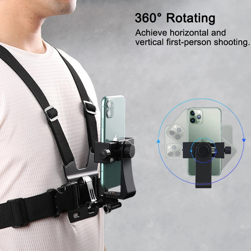 Chest Strap Mount Belt for GoPro & Mobile Phone